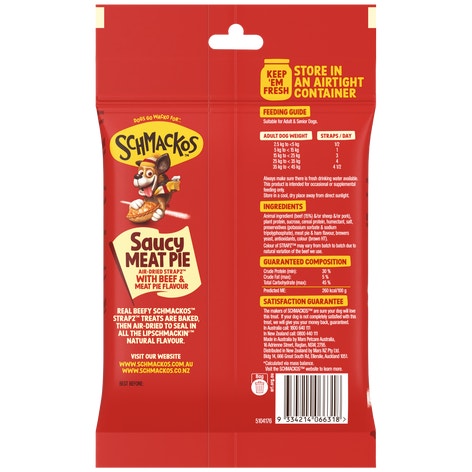image 9334214066318_3_SCHMACKOS_STRAPZ_Dog_Treats_Beef___Meat_Pie_180g_Bag